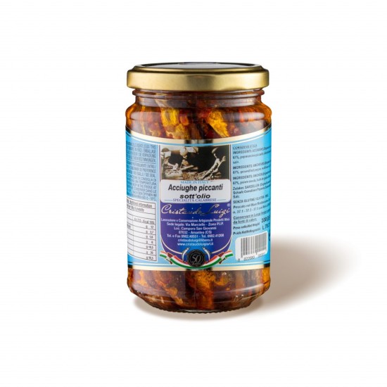 Acciughe pepate sott'olio