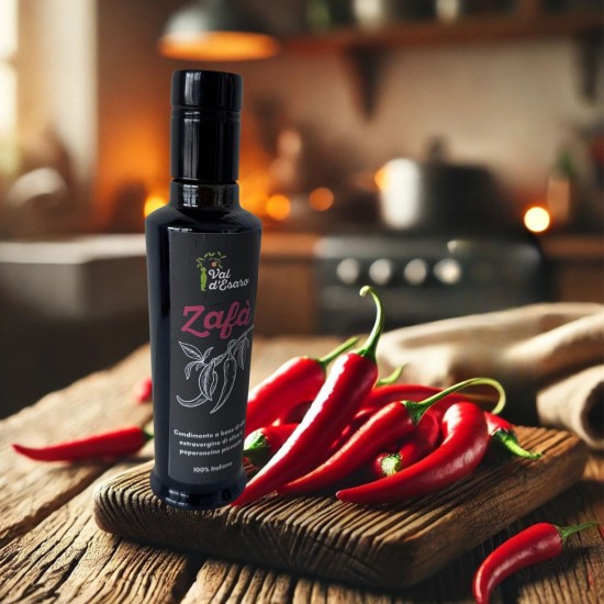 Condimento a base di olio evo e peperoncino piccante